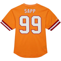 Warren Sapp Tampa Bay Buccaneers Retired Player Name & Number Mesh Top - Orange - Mitchell & Ness