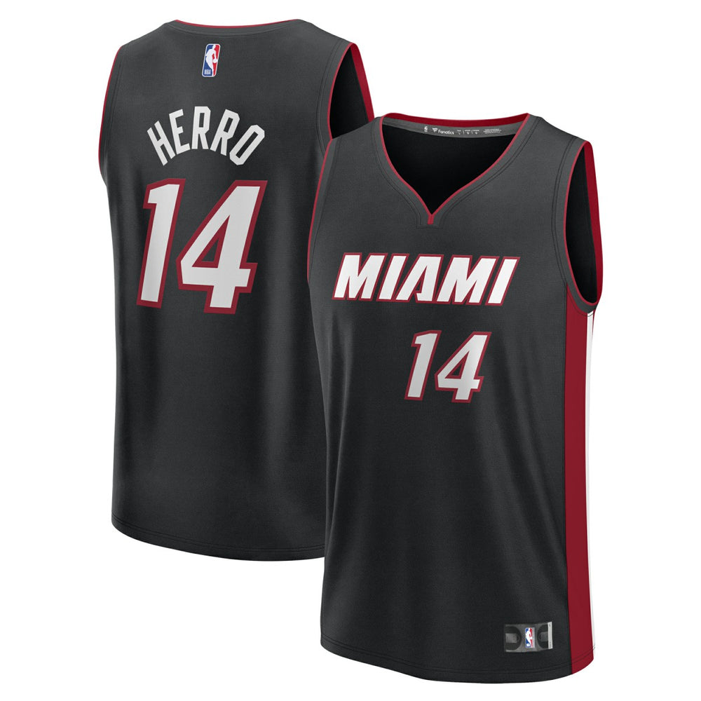 Fanatics Tyler Herro Miami Heat Fast Break Replica Player Jersey Black Icon Edition