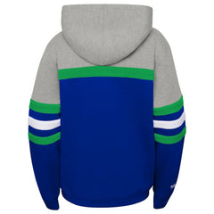 Seattle Seahawks Youth Throwback Head Coach Pullover Hoodie - Royal - Mitchell & Ness