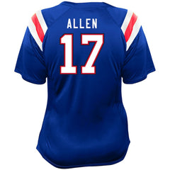 Josh Allen Buffalo Bills Women's Plus Size Name & Number Raglan Lace V-Neck T-Shirt - Royal - Fanatics