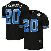 Barry Sanders Detroit Lions Big & Tall Mesh Player Name & Number Shirt - Black - Mitchell & Ness