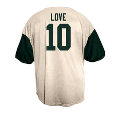 Jordan Love Green Bay Packers Big & Tall Baseball Button-Up Shirt - Cream - Fanatics