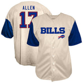 Josh Allen Buffalo Bills Big & Tall Baseball Button-Up Shirt - Cream - Fanatics