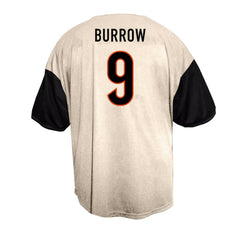 Joe Burrow Cincinnati Bengals Big & Tall Baseball Button-Up Shirt - Cream - Fanatics