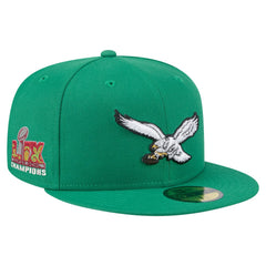 Philadelphia Eagles New Era Super Bowl LIX Champions Historic Side Patch 59FIFTY Fitted Hat - Kelly Green - NFL