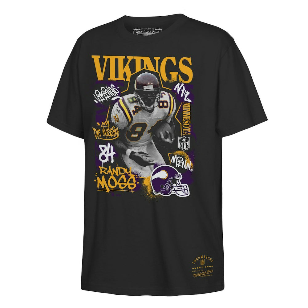 Randy Moss Minnesota Vikings Youth Star Player T-Shirt - Black - Mitchell & Ness