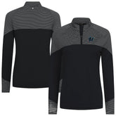 Miami Marlins Levelwear Women's Classic Stripes Insignia 2.0 Raglan Quarter-Zip Top for sale