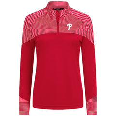 Philadelphia Phillies Levelwear Women's Classic Stripes Insignia 2.0 Raglan Quarter-Zip Top Online