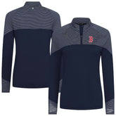 Boston Red Sox Levelwear Women's Classic Stripes Insignia 2.0 Raglan Quarter-Zip Top Near Me