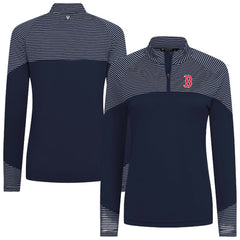 Boston Red Sox Levelwear Women's Classic Stripes Insignia 2.0 Raglan Quarter-Zip Top Near Me