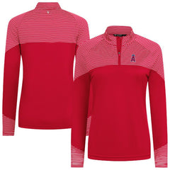 Los Angeles Angels Levelwear Women's Classic Stripes Insignia 2.0 Raglan Quarter-Zip Top Discount