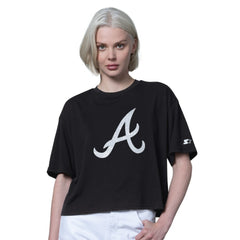 Atlanta Braves Starter Women's Holy Grail Boxy Cropped T-Shirt Outlet