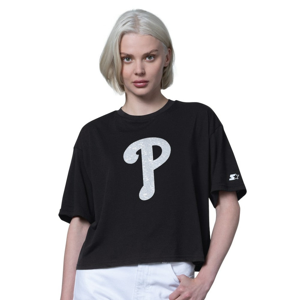Philadelphia Phillies Starter Women's Holy Grail Boxy Cropped T-Shirt Discount