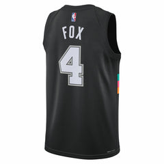 Nike De'Aaron Fox San Antonio Spurs Unisex 2025/26 Swingman Jersey Black City Edition