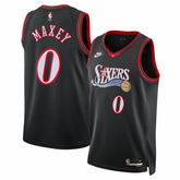Nike Tyrese Maxey Philadelphia 76ers Unisex Swingman Jersey Classic Edition Black