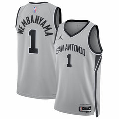 Victor Wembanyama San Antonio Spurs Jordan Brand Unisex Swingman Jersey Statement Edition Silver