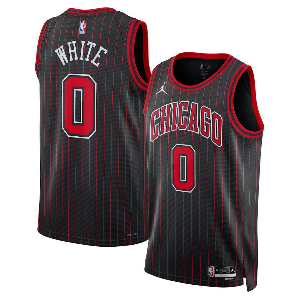 Coby White Chicago Bulls Jordan Brand Unisex Swingman Jersey Statement Editi- Black