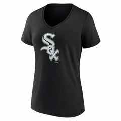 Chicago White Sox Women's Logo V-Neck T-Shirt Outlet