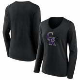 Colorado Rockies Women's Logo Long Sleeve V-Neck T-Shirt Near Me