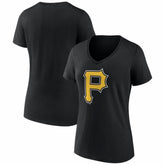 Pittsburgh Pirates Women's Logo V-Neck T-Shirt for sale