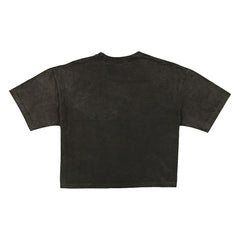 Dallas Cowboys New Era Women's Boxy Cropped Sport Night Mineral Wash T-Shirt - Black - NFL