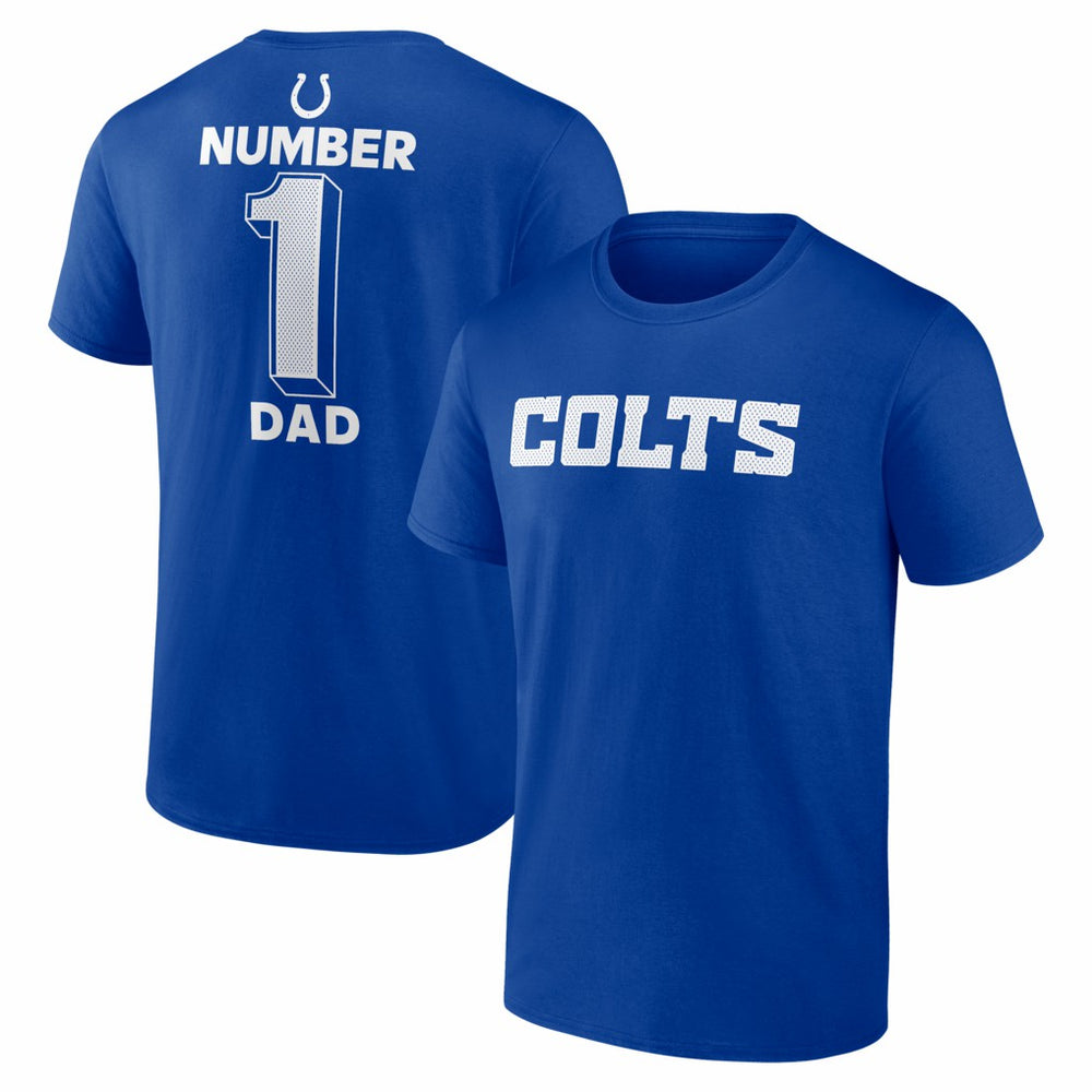Indianapolis Colts #1 Dad Jersey T-Shirt - Royal - NFL