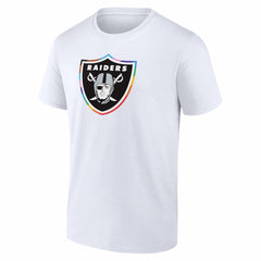 Las Vegas Raiders Logo Pride T-Shirt - White - NFL