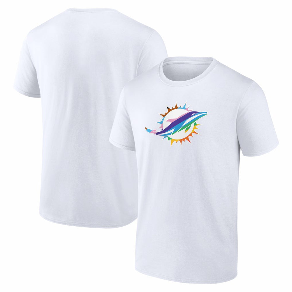 Miami Dolphins Logo Pride T-Shirt - White - NFL