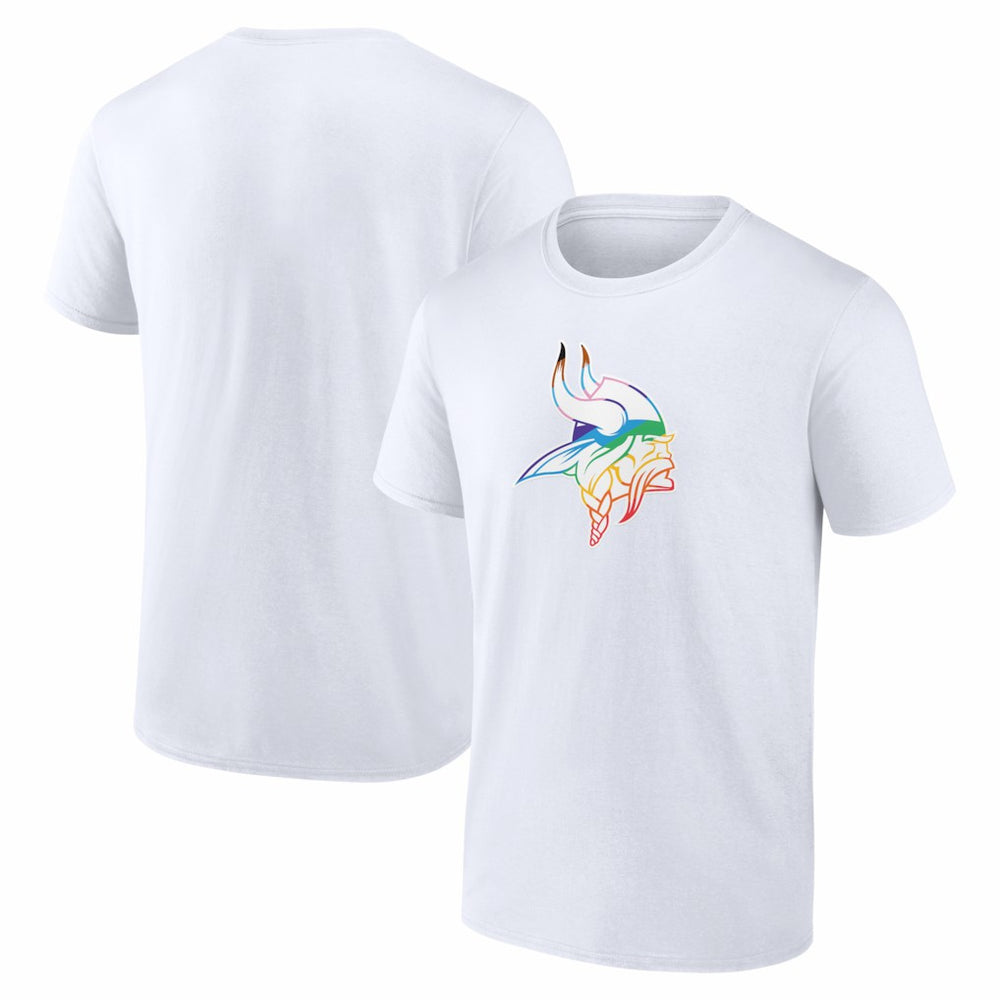 Minnesota Vikings Logo Pride T-Shirt - White - NFL