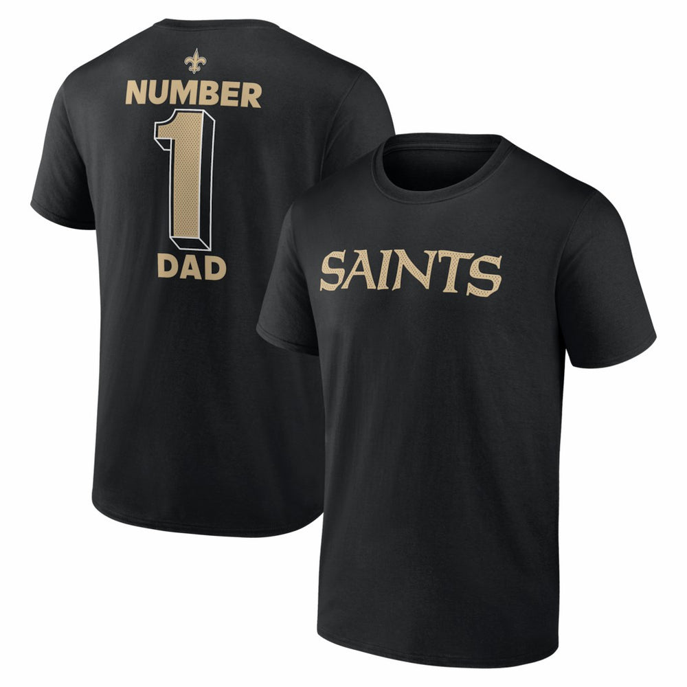 New Orleans Saints #1 Dad Jersey T-Shirt - Black - NFL