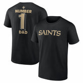 New Orleans Saints #1 Dad Jersey T-Shirt - Black - NFL