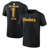 Pittsburgh Steelers #1 Dad Jersey T-Shirt - Black - NFL