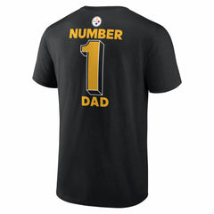 Pittsburgh Steelers #1 Dad Jersey T-Shirt - Black - NFL