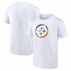 Pittsburgh Steelers Logo Pride T-Shirt - White - NFL