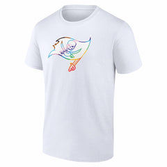 Tampa Bay Buccaneers Logo Pride T-Shirt - White - NFL
