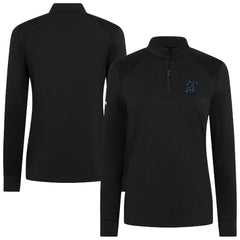 Miami Marlins Levelwear Women's Power Insignia 2.0 Quarter-Zip Pullover Top for sale