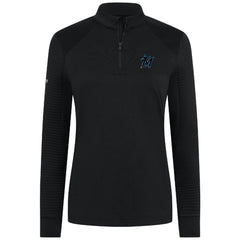Miami Marlins Levelwear Women's Power Insignia 2.0 Quarter-Zip Pullover Top for sale