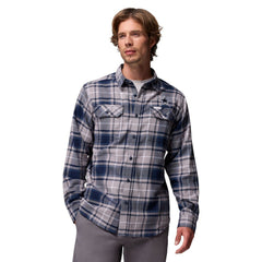 Dallas Cowboys Flare Gun Long-Sleeve Button-Up Flannel Shirt - Navy - Columbia
