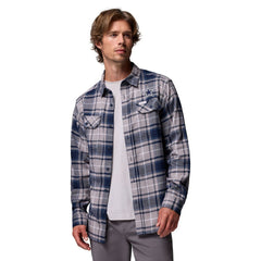 Dallas Cowboys Flare Gun Long-Sleeve Button-Up Flannel Shirt - Navy - Columbia