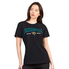 Jacksonville Jaguars G-III 4Her by Carl Banks Women's Super-Slim Lightweight Winning Crew T-Shirt - Black - NFL