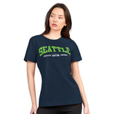 Seattle Seahawks G-III 4Her by Carl Banks Women's Super-Slim Lightweight Winning Crew T-Shirt - Navy - NFL