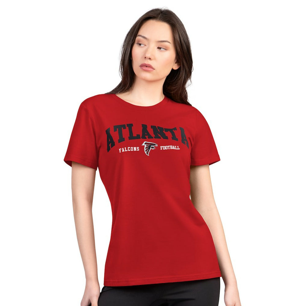 Atlanta Falcons G-III 4Her by Carl Banks Women's Super-Slim Lightweight Winning Crew T-Shirt - Red - NFL