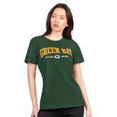 Green Bay Packers G-III 4Her by Carl Banks Women's Super-Slim Lightweight Winning Crew T-Shirt - Green - NFL