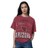 Arizona Cardinals Starter Women's Oversized Hall of Fame T-Shirt - Heather Cardinal - NFL