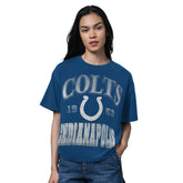 Indianapolis Colts Starter Women's Oversized Hall of Fame T-Shirt - Heather Royal - NFL