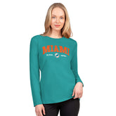Miami Dolphins G-III 4Her by Carl Banks Women's Best Play Long Sleeve T-Shirt - Aqua - NFL