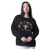 New Orleans Saints G-III 4Her by Carl Banks Women's Oversized Feud Sweatshirt - Black - NFL