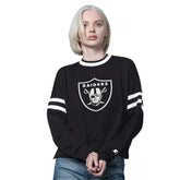 Las Vegas Raiders Starter Women's Rally Drop Shoulder Cropped Sweatshirt - Black - NFL