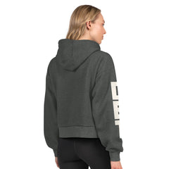 Detroit Lions Starter Women's Star Player Cropped Fleece Pullover Hoodie - Heather Charcoal - NFL