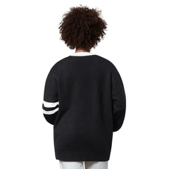 Detroit Lions Starter Women's Back Shot Button-Up Cardigan - Black - NFL